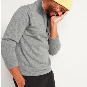 NWT Men’s Old Navy Sweater-Fleece Mock-Neck Quarter-Zip Sweatshirt